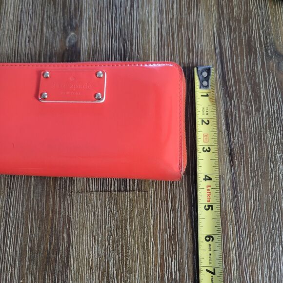 Kate Spade Continental Wallet Coral (Orange) Full Zip Wallet - Picture 7 of 7